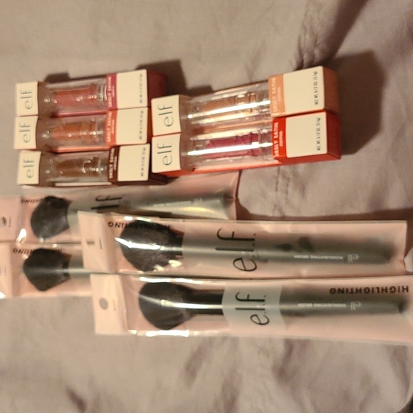 ELF Other - 9 Pc Bundle of Elf Highlighting Brushes & Lipstick